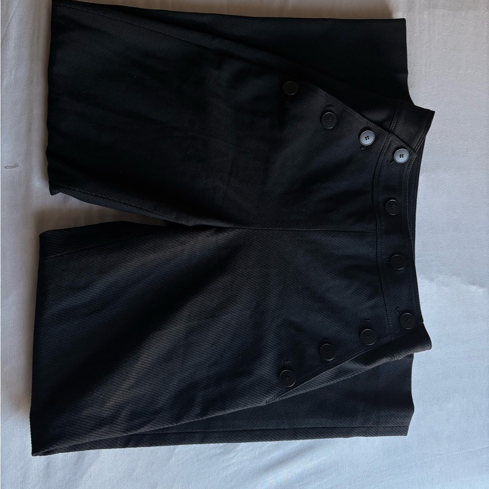 Club Monaco Black Chinos with Button Detail